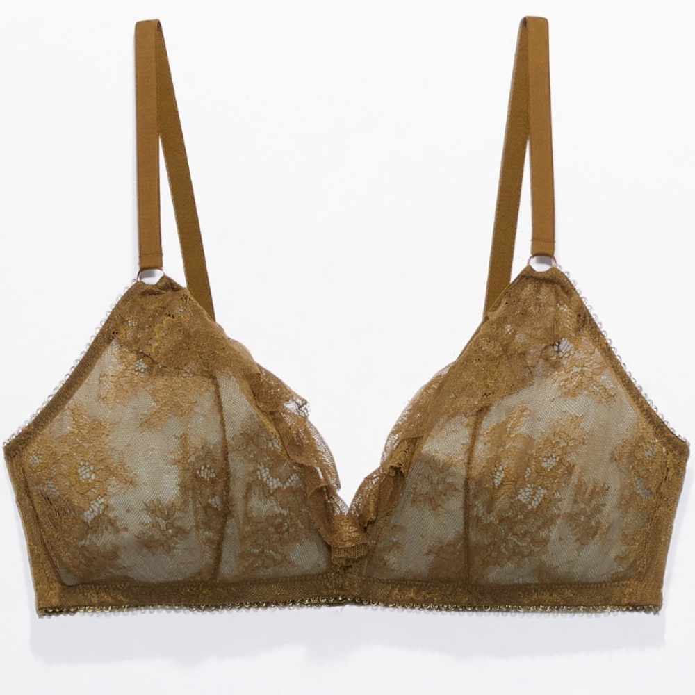 Savage X Fenty Chantily cascade bralette military olive 3X